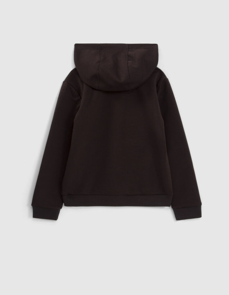 Schwarzes Jungensweatshirt mit Schriftzug am Kragen-3