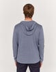 Herren-Kapuzen-Strickjacke mit Reißverschluss, Stone-Blau-3