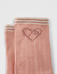 Girls&rsquo; pink, ecru, brown socks-7