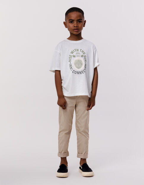 Pantalon de costume cérémonie beige garçon - IKKS