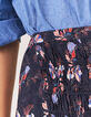 Falda skater viscosa Ecovero® floral mujer-4
