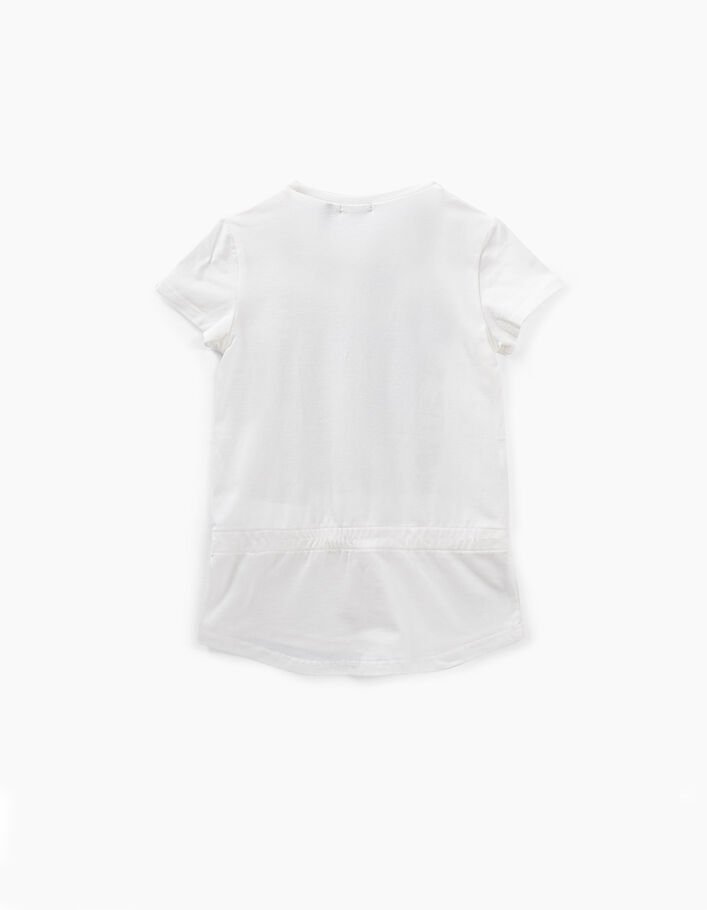 Camiseta blanco roto visual palmera niña - IKKS