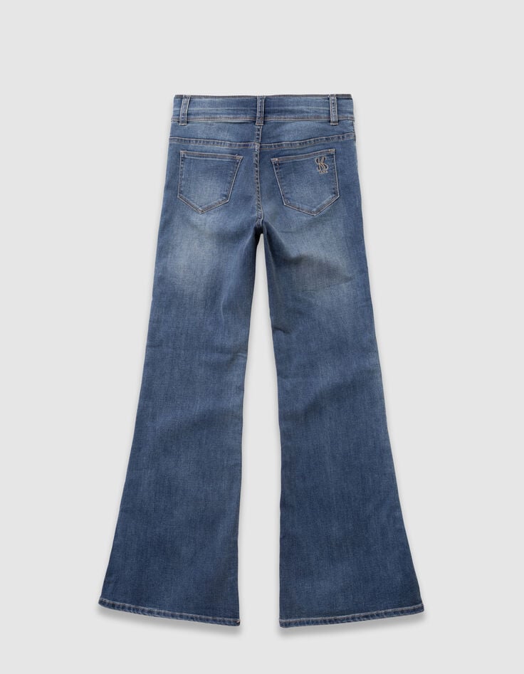 Blaue FLARE-Mädchenjeans Waterless-6 Blaue FLARE-Mädchenjeans Waterless-6