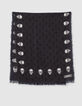 Fular gris jacquard calaveras mujer-2