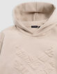 Sweat beige maxi chevrons embossés garçon-2