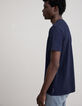 Men’s indigo organic cotton Essential round-neck T-shirt-5