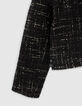 Veste noire façon tweed mini me fille-7
