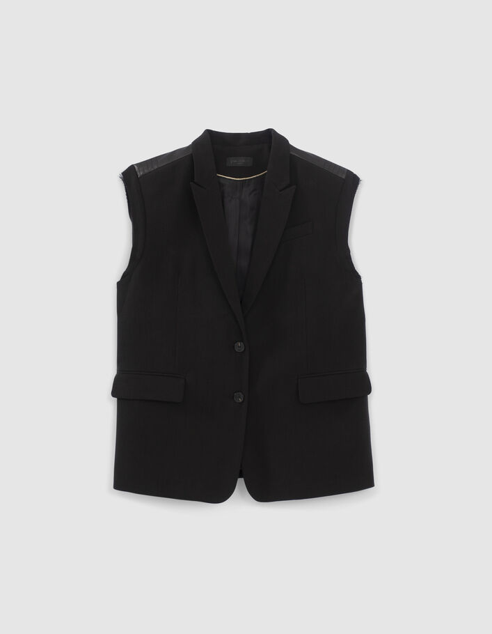 Pure Edition – Women’s black sleeveless suit jacket - IKKS