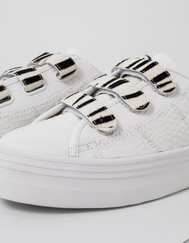Deportivas No Name plato straps snake blanco-5