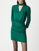 Robe vert émeraude maxi noeud Femme-2