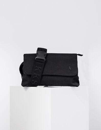 Damen Gürteltasche IKKS aus schwarzem Nylon mit Blitz - IKKS