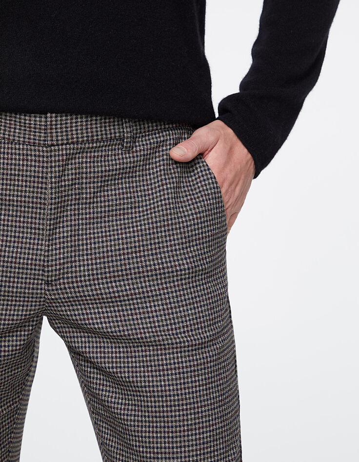 Pantalon vison &agrave; carreaux Homme-5