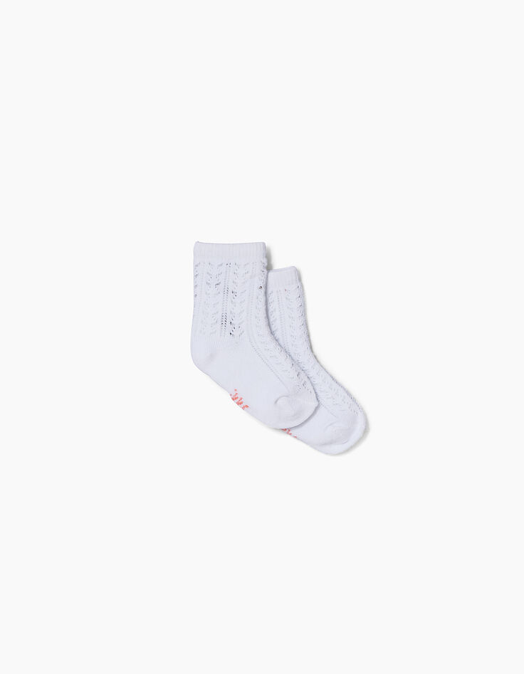 Chaussettes blanches bébé fille-3