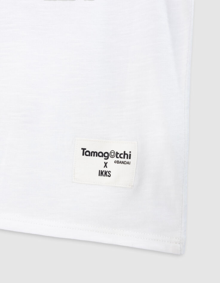 Weißes Mädchen-T-Shirt, Bio, Strass TAMAGOTCHI x IKKS-6