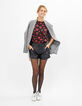 I.Code black faux leather belted shorts-7