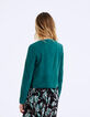 Women’s green goatskin leather jacket-3