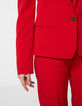 Rode twill bistretch damesblazer bliksemdetails-5