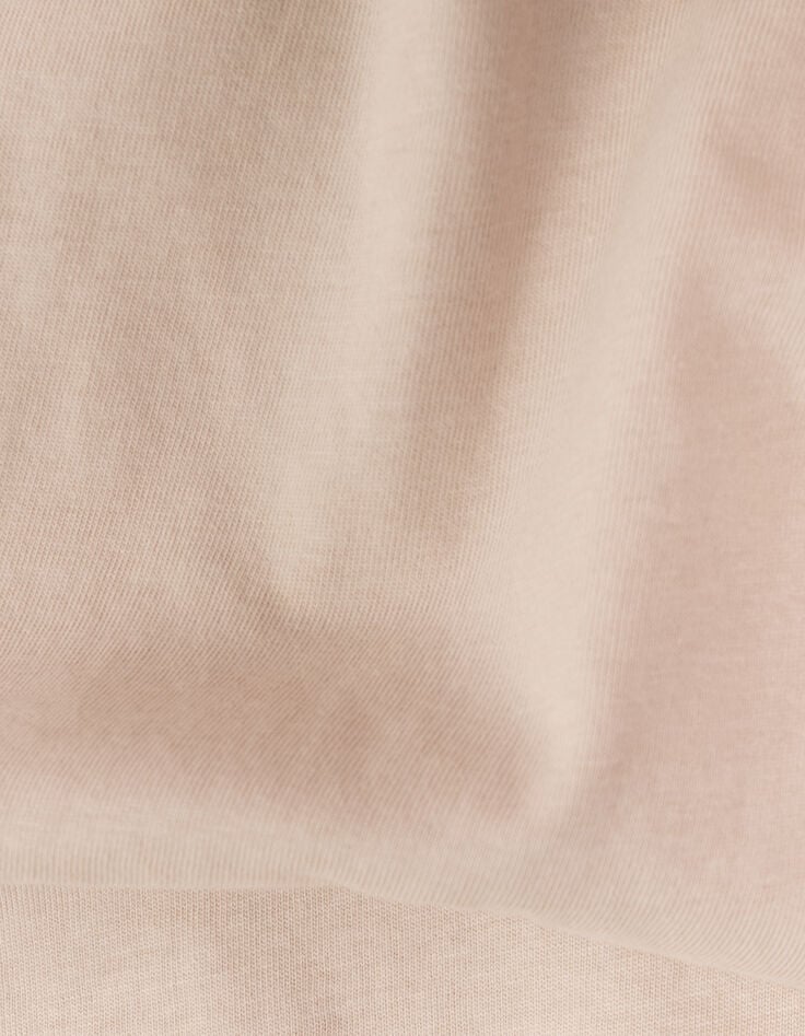 Camiseta manga larga beige bandera relieve niño-9