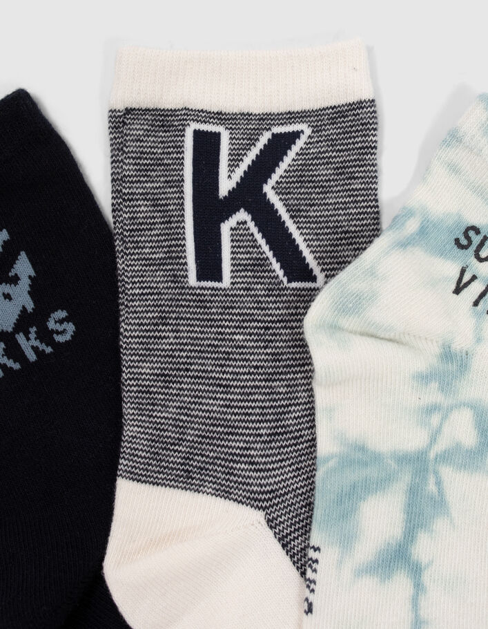 Chaussettes marine, blanches, bleues - IKKS