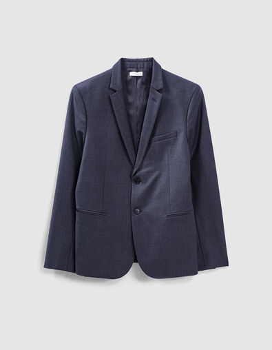 Men’s navy TRAVEL SUIT flannel suit jacket - IKKS