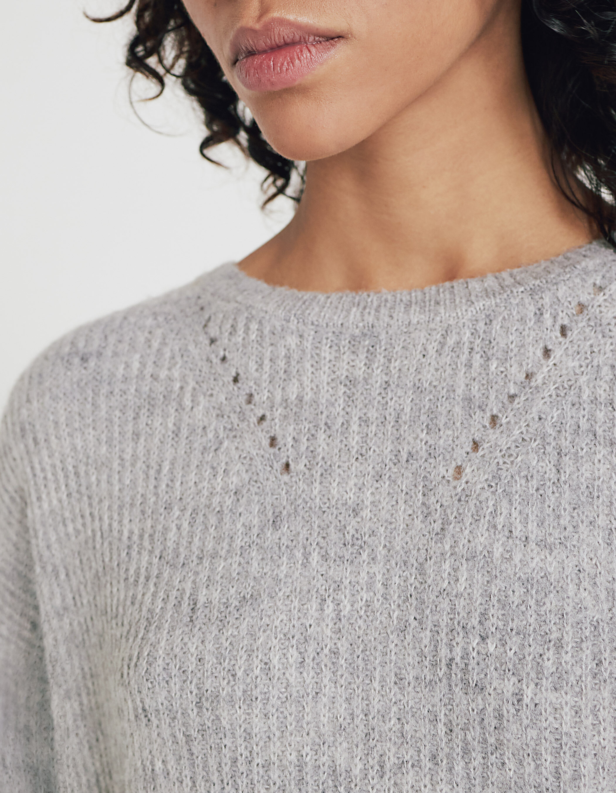 Grey boat neck best sale jumper