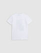 T-shirt blanc visuel lion garçon-4