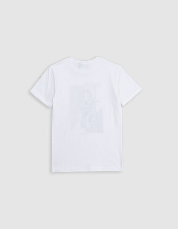 T-shirt blanc visuel lion garçon-4