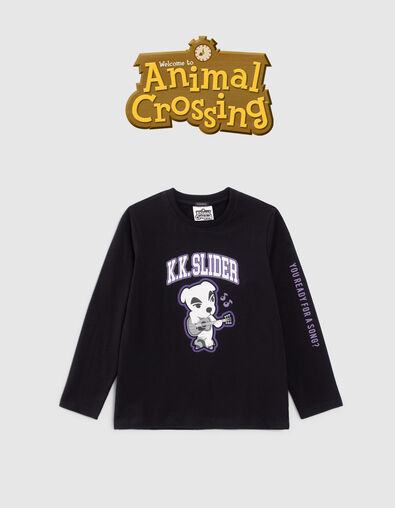 Boys’ black ANIMAL CROSSING™ T-shirt, Totakeke image - IKKS