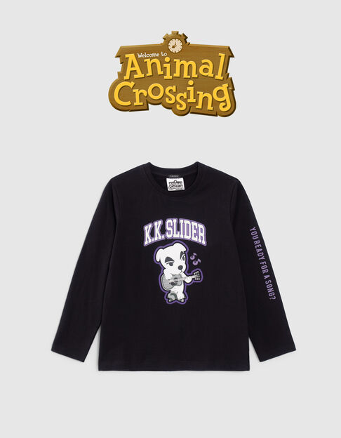 Camiseta ANIMAL CROSSING™ negra motivo Totakeke niño - IKKS