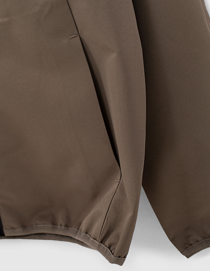Kaki windjack met kap WATER REPELLENT jongens -5
