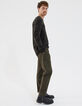 Pull gris anthracite tricot effet camouflage Homme -4