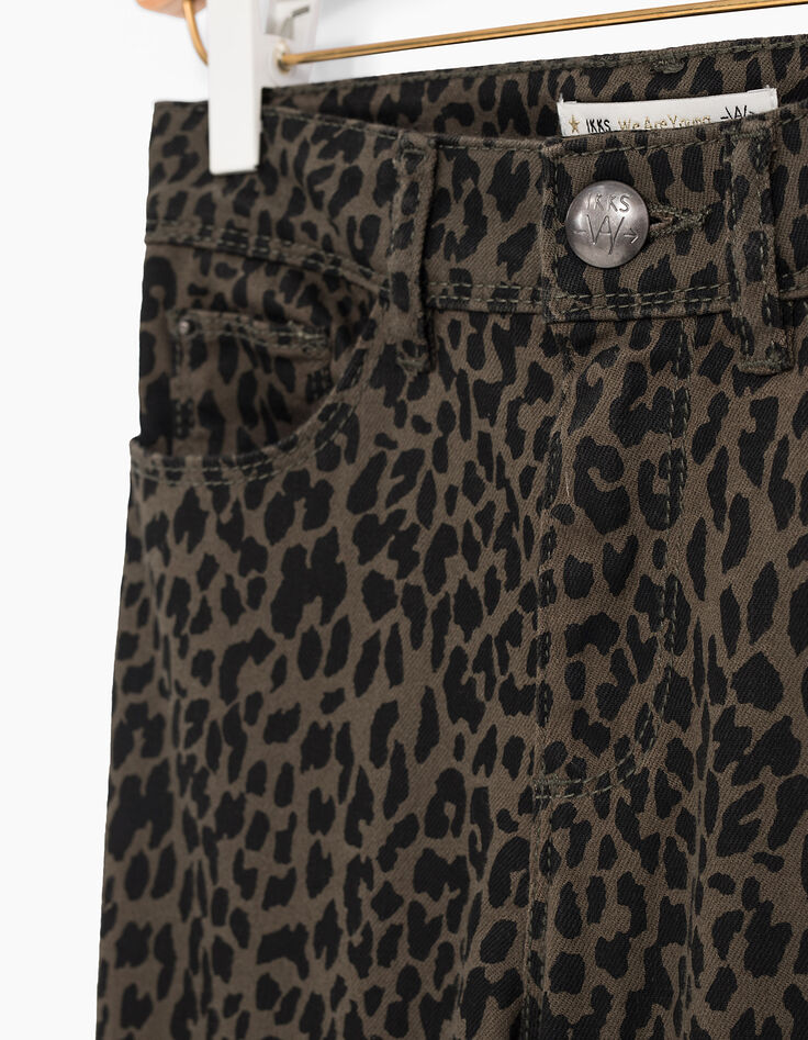 Jean skinny léopard taille haute fille-5