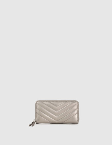 Women’s silver leather 1440 Compagnon wallet - IKKS