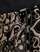 Women’s scarf-print asymmetric skirt with voile ruffle-4