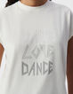 Weißes T-Shirt, Rundhals, Glitzerrand-4