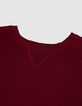 Pull manches longues prune tricot d&eacute;tail lurex Femme-8