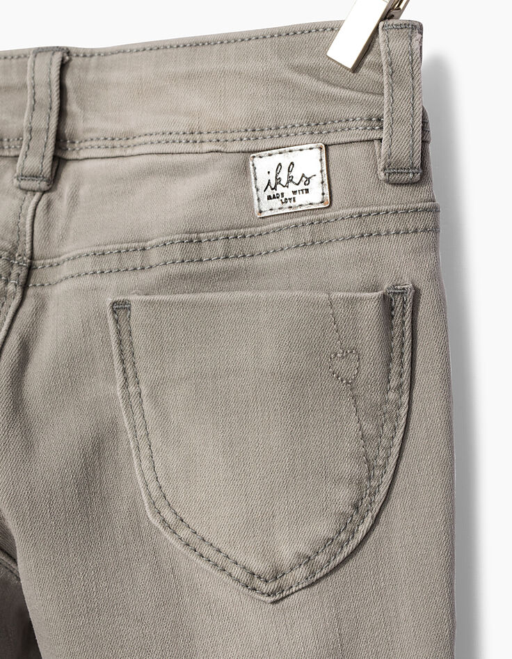 Girls' grey skinny jeans-5
