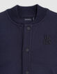 Navy vest mouwen gebreide logo's jongen-2
