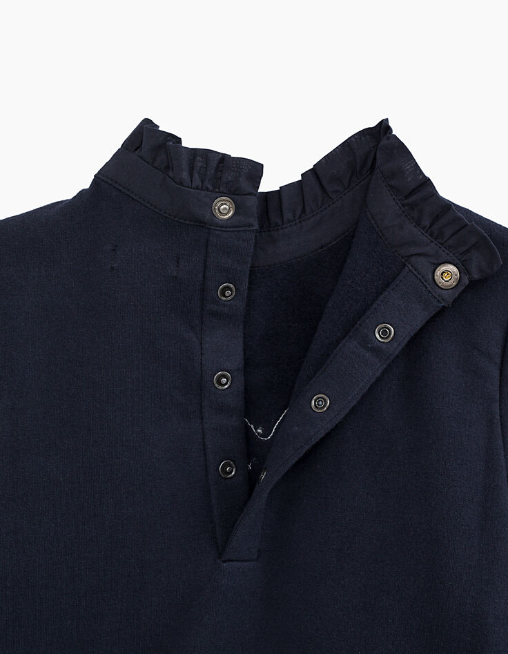 Sudadera navy corazón plata, rayo y estrellas rojas niña-5