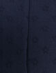 Gebreide meisjesmaillot in marineblauw jacquard-6