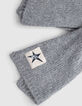 Set muts en sjaal grijze metallic tricot dames-2