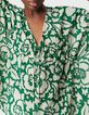 Groene blouse met tropische maxiprint Dames-2