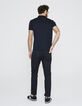 Polo marine col mao homme -2