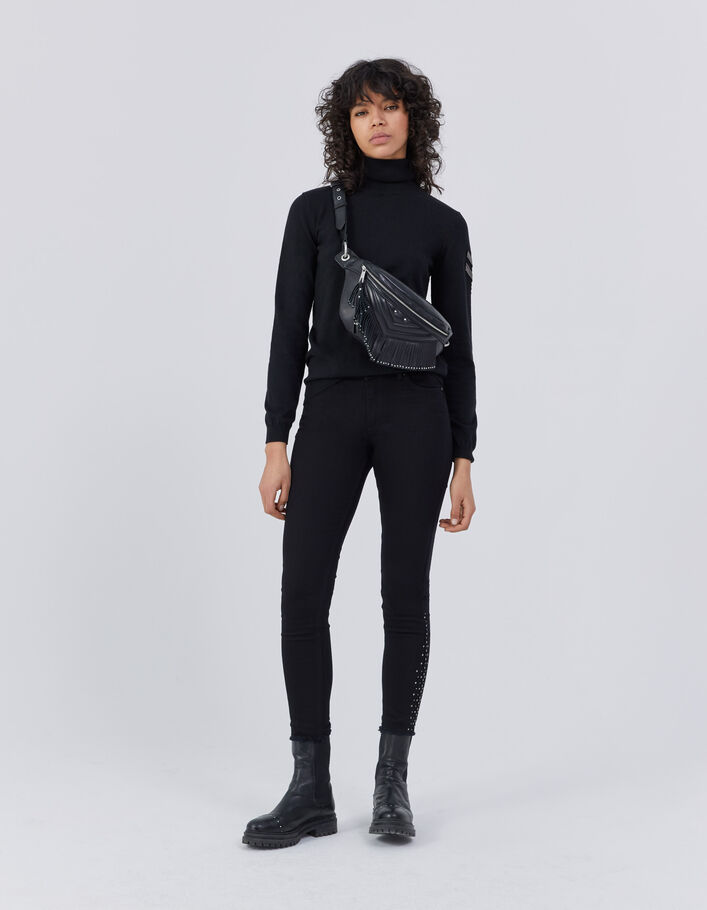 Intense black sculpt up slim jeans sierstuds dames-6
