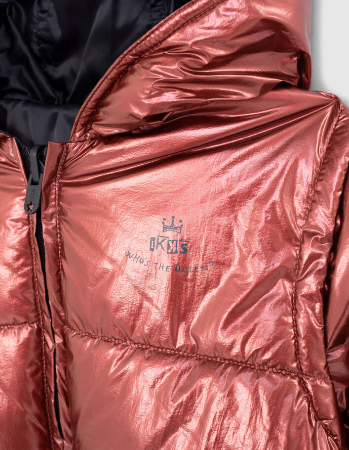 Girls’ navy and metallic red padded jacket-6