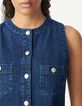 Robe housse en jean bleu waterless poches-4