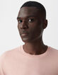 Herren-T-Shirt, rosa, Baumwollmodal, Rundhalsausschnitt-4