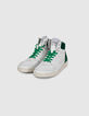 Deportivas blancas y verdes de piel mujer-4