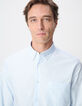 Chemise regular bleu ciel poche plaqu&eacute;e Homme-5