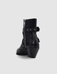 Botines Santiags cuero negro ojales Line 111 para Mujer-3